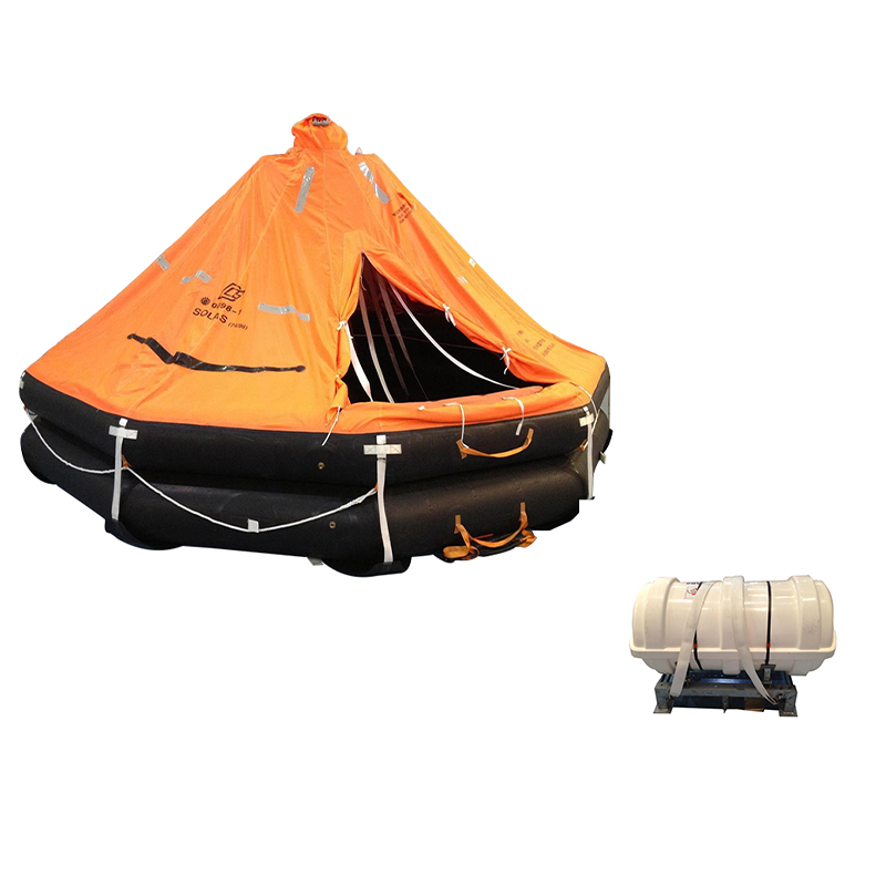 تعليمات التشغيل الخاصة بإطلاق طوف النجاة والصعود إليه